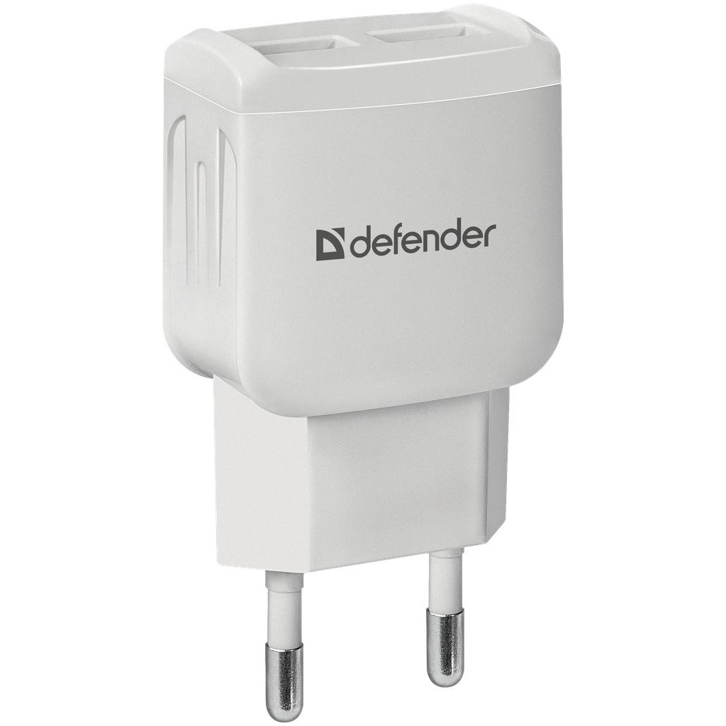 Зарядний пристрій Defender UPA-22 white, 2xUSB, 2.1A (83580) фото1