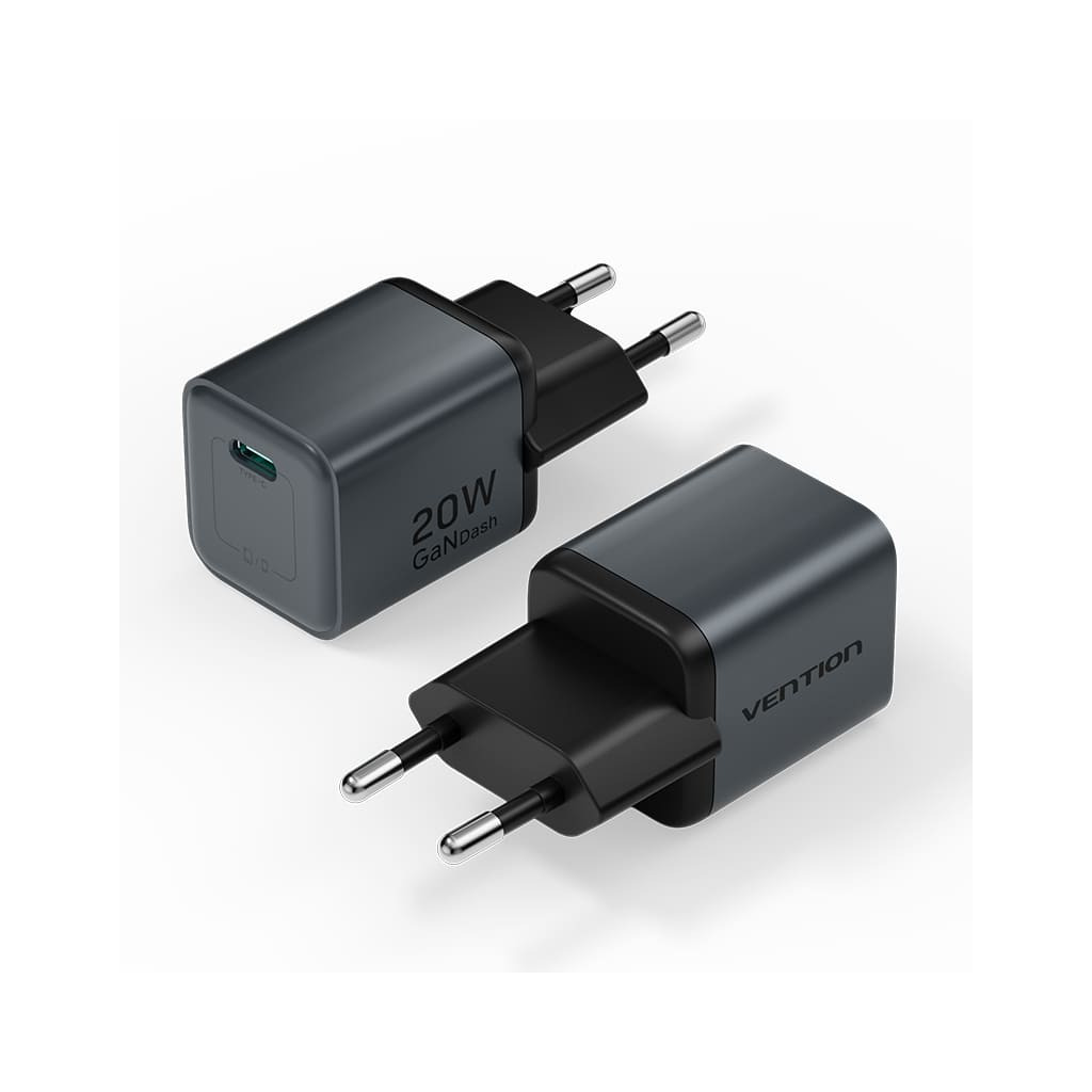 Зарядний пристрій Vention USB-C PD20W GaN gray (FEVH0-EU) фото1