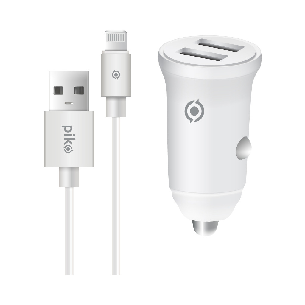 Зарядний пристрій Piko CC-312 (2USB3,1A) + Lightning cable (1283126538810) фото1