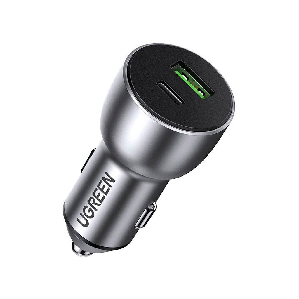 Зарядний пристрій Ugreen 1xUSB-C + 1xUSB QC3.0 60W CD213 gray (60980) фото1