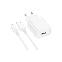 Зарядний пристрій BOROFONE BA74A Aspirer USB + cable USB to Micro 5P White (6974443388664)
