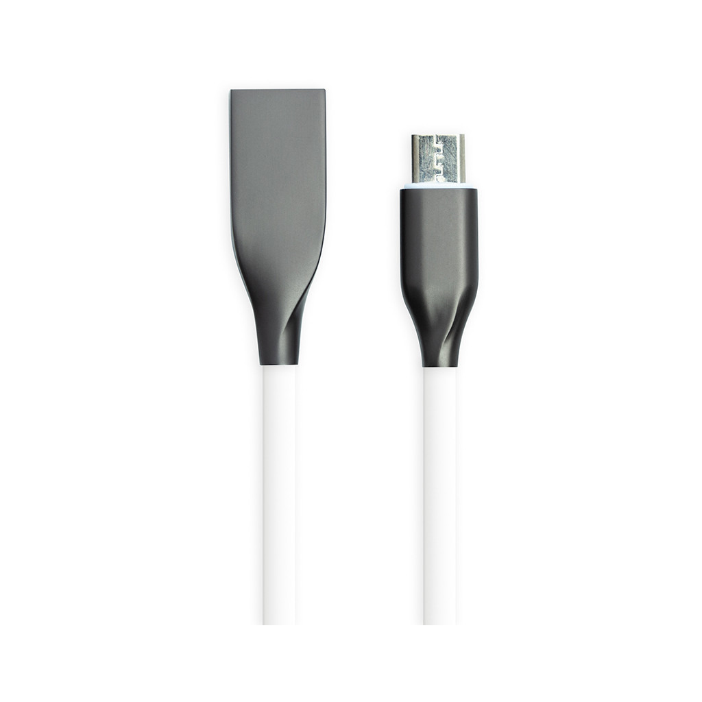 Кабель USB 2.0 AM to Micro 5P 1.0m white PowerPlant (CA910700) фото1