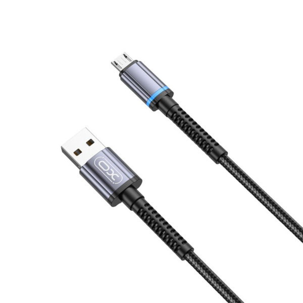Кабель USB 2.0 AM to Micro 5P 1.0m 2.4A black XO (NB215-M-BK)
