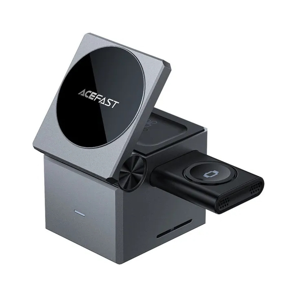 Зарядний пристрій Acefast Wireless QI 3in1 15W E18 Rubik''s (6974316282884) фото1