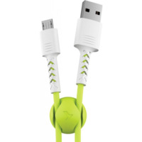 Кабель USB 2.0 AM to Micro 5P 1.0m Soft white/lime Pixus (4897058531176)