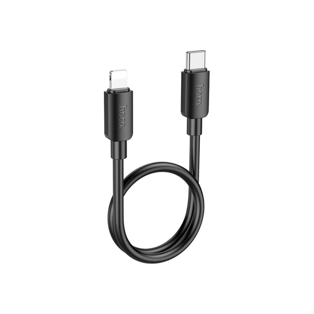 Кабель USB-C to Lightning 0.25m Hyper PD X96 black HOCO (6942007609364) фото1