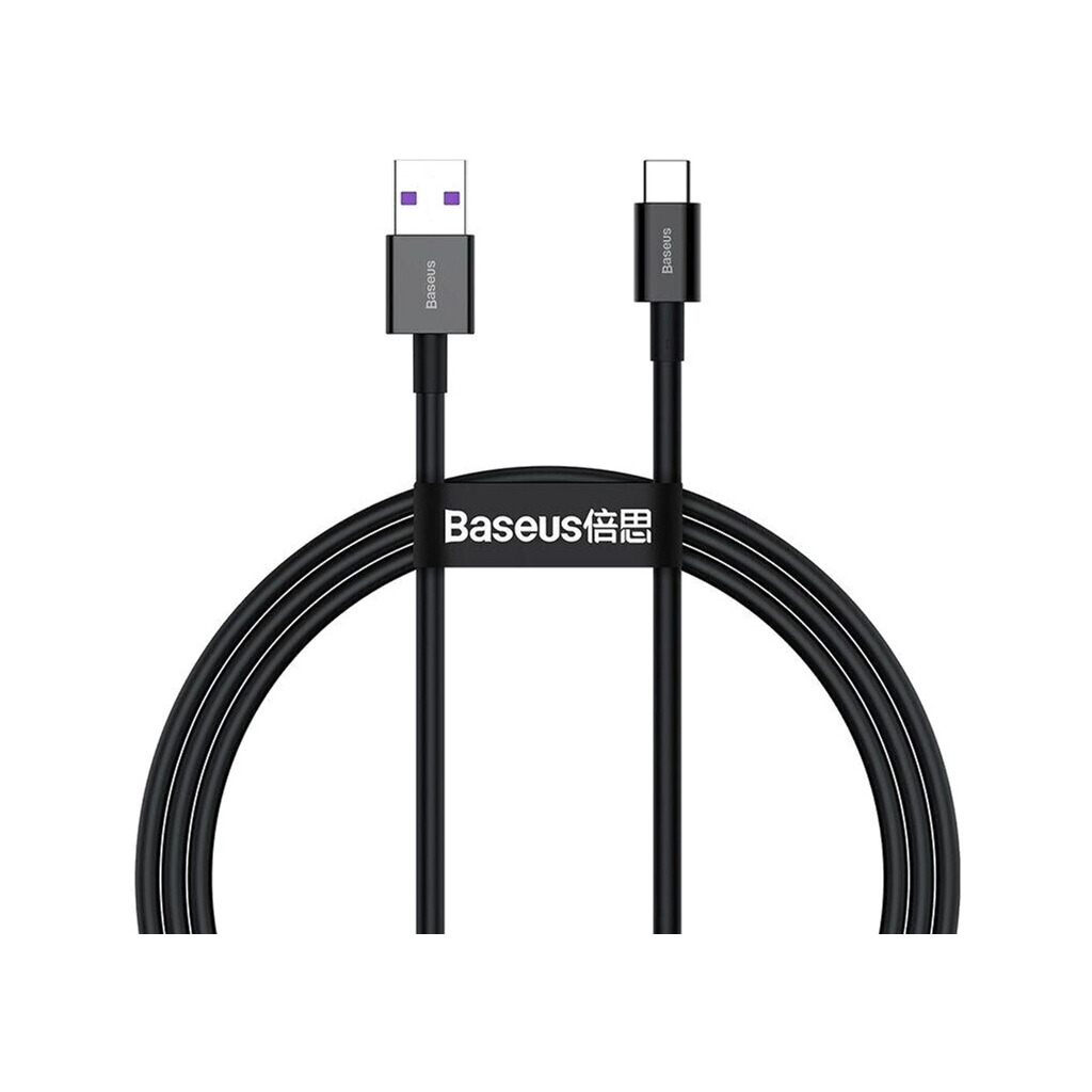 Кабель USB 2.0 AM to USB-C 2.0m 3A Black Baseus (CATYS-A01) фото1
