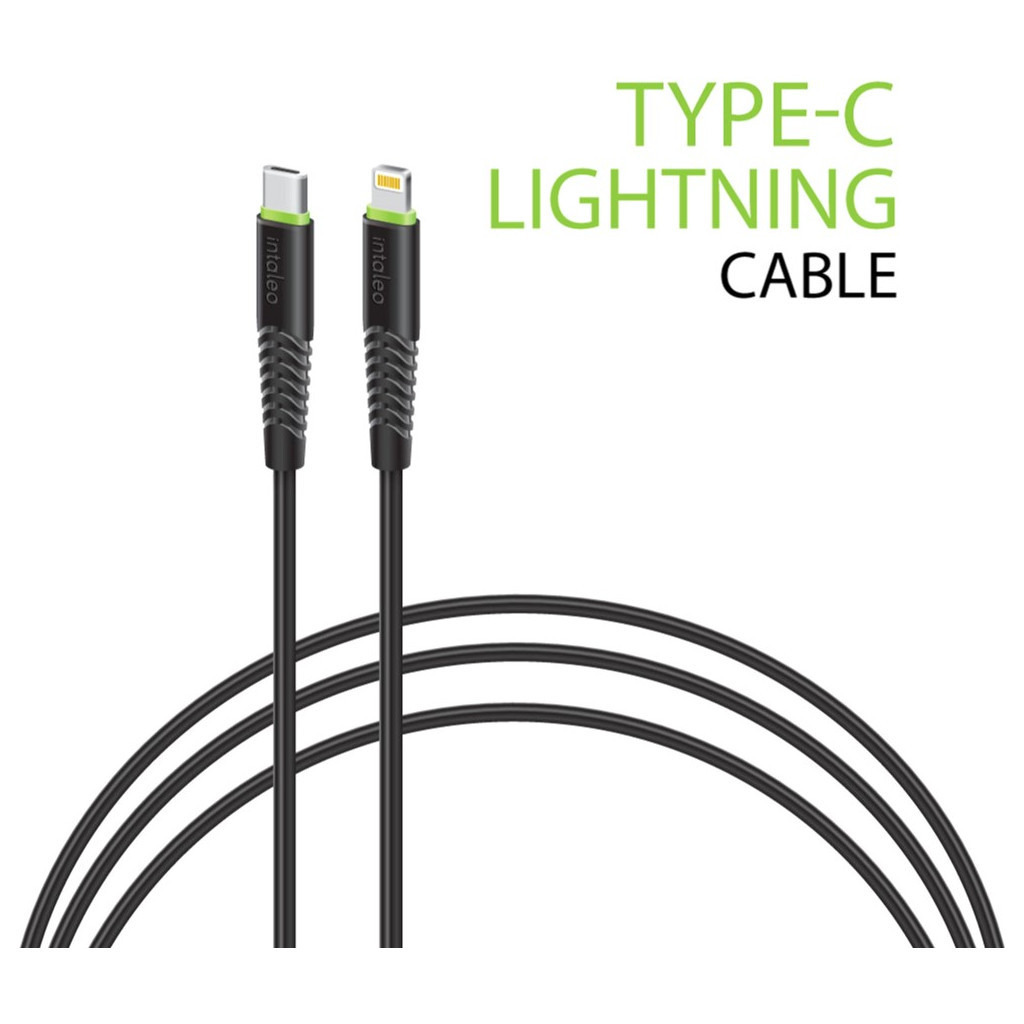 Кабель USB-C to Lightning 1.2m CBFLEXTL1 18W black Intaleo (1283126542459) фото1