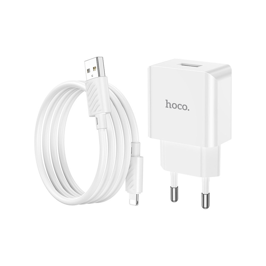 Зарядное устройство HOCO C106A charger set(iP) White (6931474783899) фото1