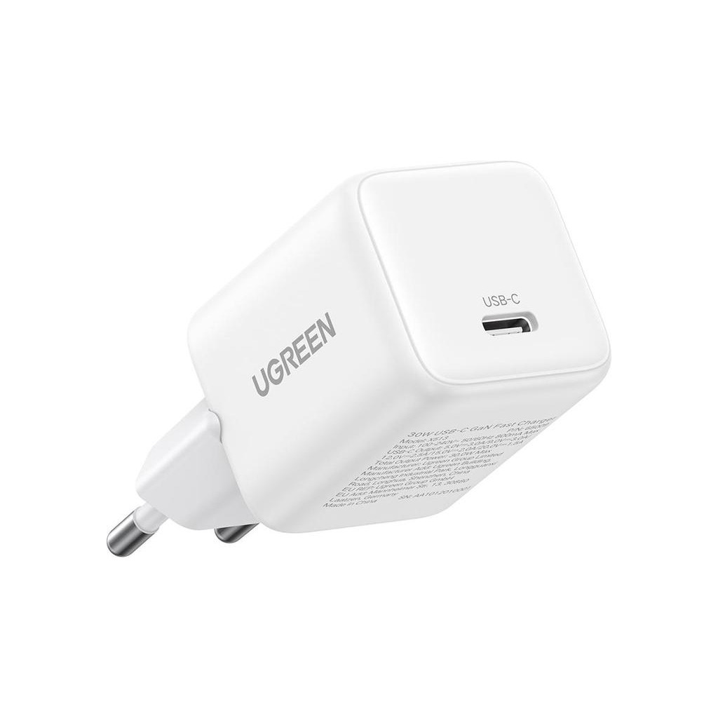 Зарядное устройство Ugreen USB-C PD30W GaN white (65009) фото1