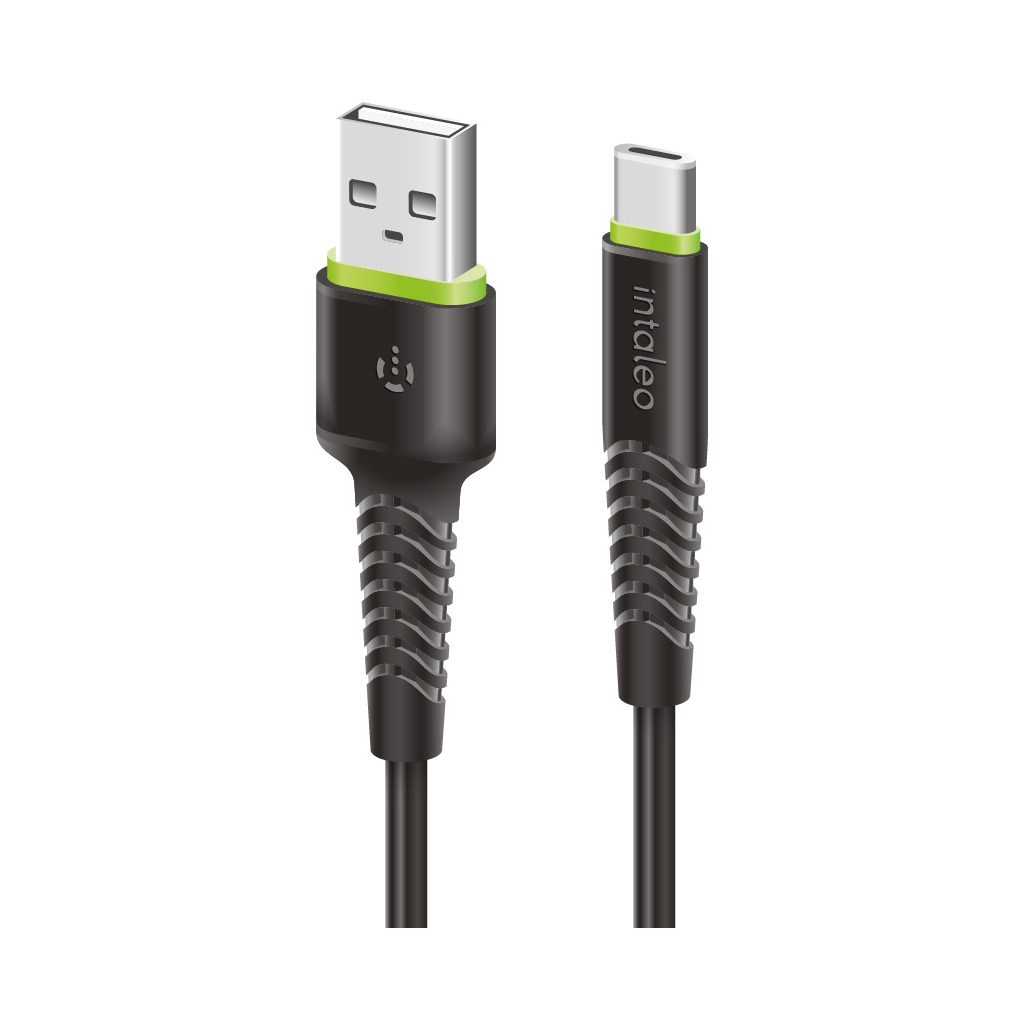 Кабель USB 2.0 AM to USB-C 2.0m CBFLEXT2 Black Intaleo (1283126521423) фото1