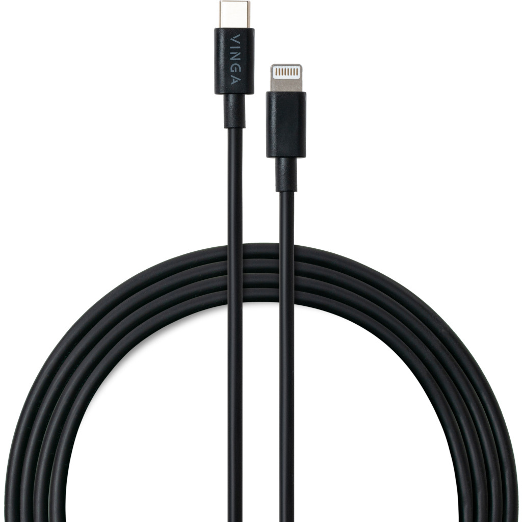 Кабель USB-C to Lightning 1.0m 3A 20W PVC Vinga (VCDCCL31) фото1