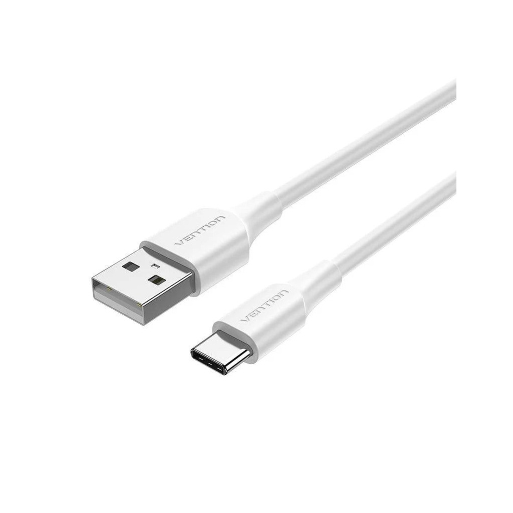 Кабель USB 2.0 AM to USB-C 1.0m 3A white Vention (CTHWF) фото1