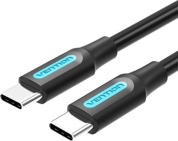 Кабель USB-C to USB-C 1.5m 5A black Vention (COTBG) фото1
