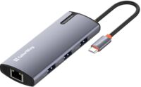 USB хаб ColorWay Docking Station USB-C 6-в-1 Type C PD 100W/USB3.0х3/USB2.0/RJ45 (CW-HUB03)