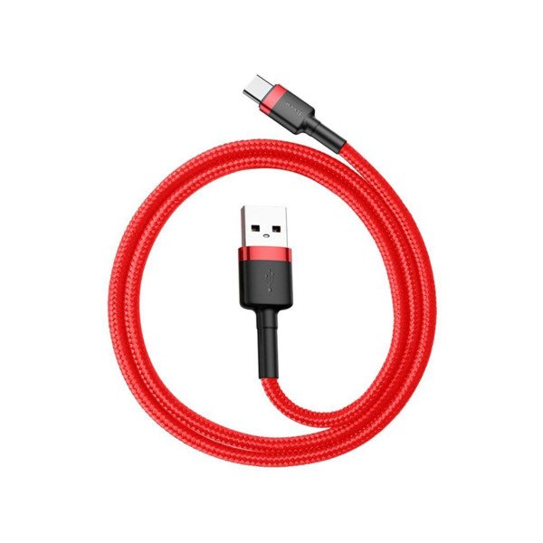 Кабель USB 2.0 AM to USB-C 0.5m 3A red Baseus (CATKLF-A09)