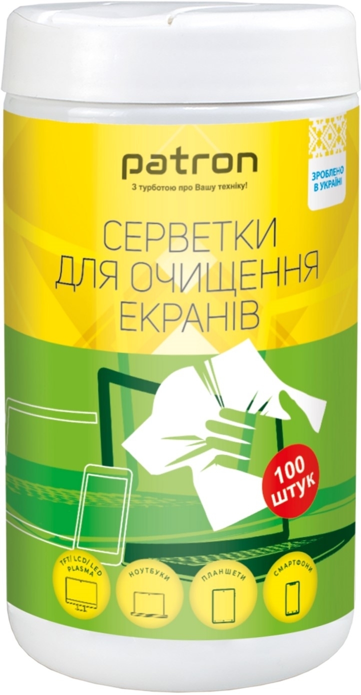 Салфетки Patron for TFT/PDA/LCD 100pcs (F3-027) фото1