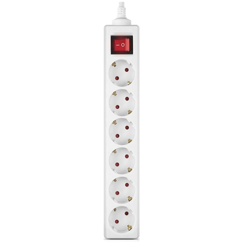 Сетевой фильтр REAL-EL RS-6 Protect M 1.8м White (EL122300031)