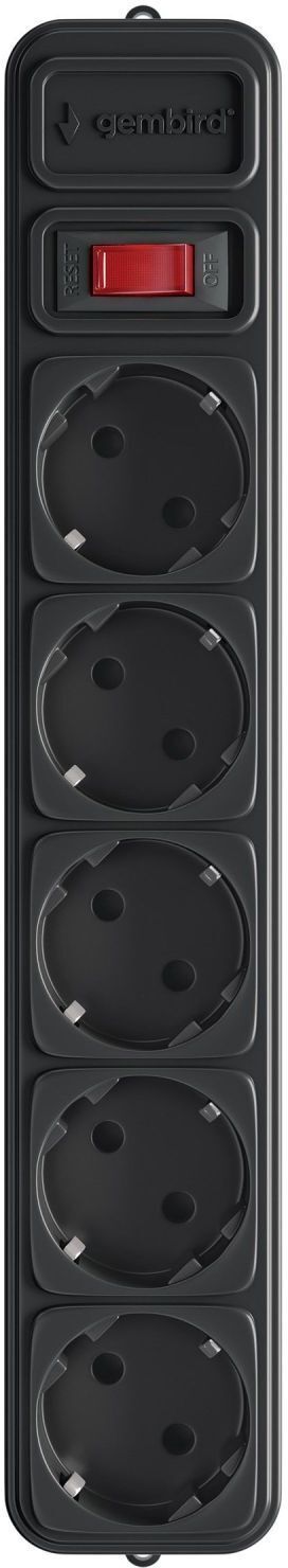 Фільтр живлення Gembird Pro (SPG5-G-15B-PRO) 5 розеток, 4.5м, чорний фото1