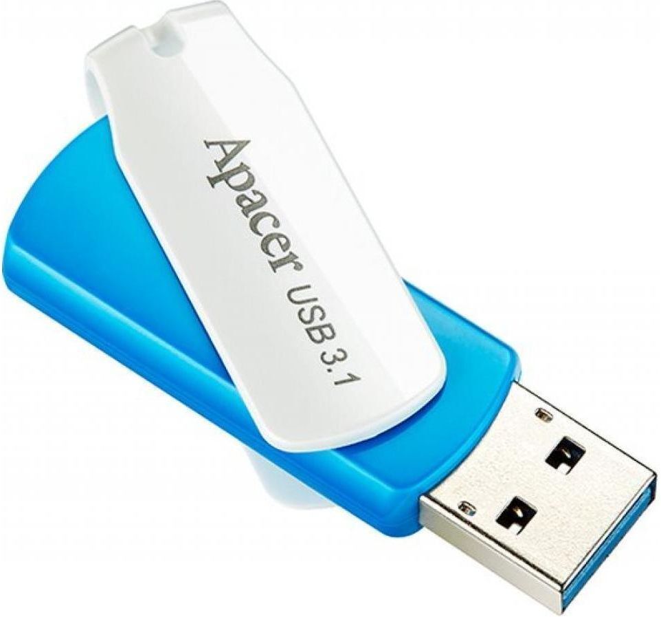 Флеш-накопитель USB3.2 128GB Apacer AH357 Blue/White (AP128GAH357U-1) фото1
