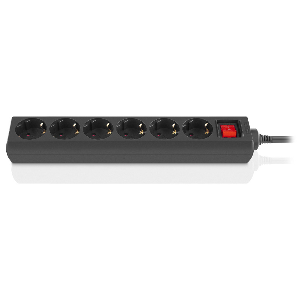 Фільтр живлення REAL-EL RS-6 Protect M 3м Black (EL122300034) фото1