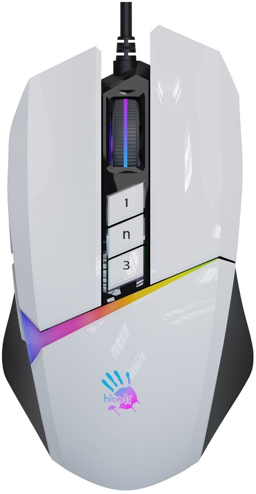 Ігрова миша A4Tech Bloody W60 Max USB Panda White (4711421955133) фото1