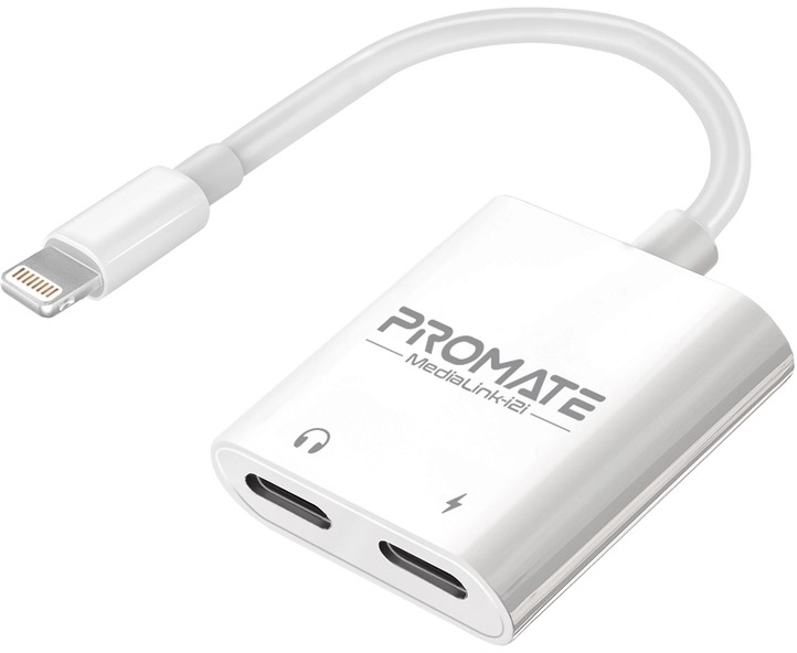 Адаптер Lightning to Lightning 12W + Lightning audio Promate (medialink-i2i) фото1