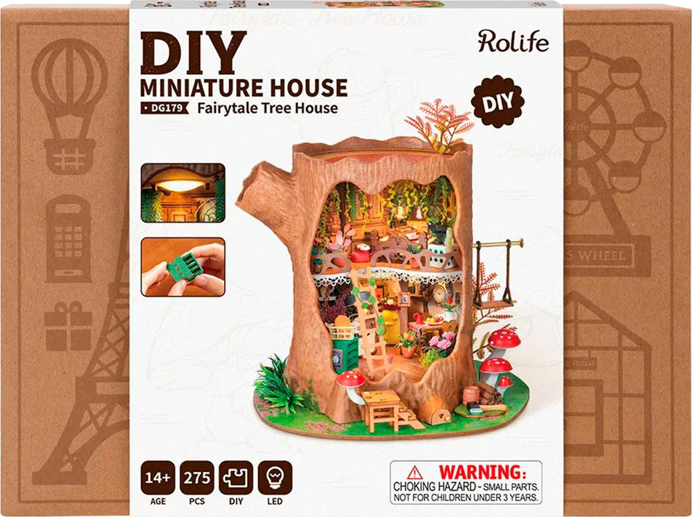 Конструктор Robotime Rolife деревянный 3D Сказочный домик (DG179) фото1