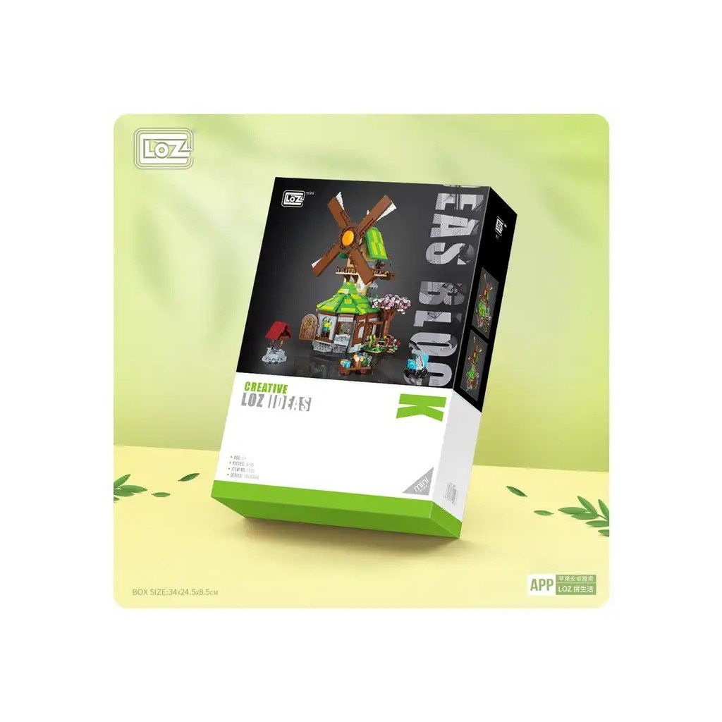 Конструктор LOZ mini Дом с ветряной мельницей без фигурок (1050) фото1