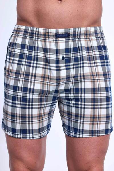 Трусы-бексеры мужские Cornette 008-319 Comfort B25 4XL сине-бежевые фото