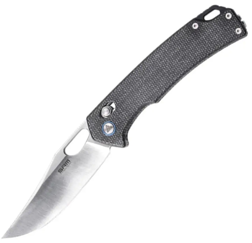 Нож складной туристический SRM Retriever 9203-MB (9 см) 10Cr/Micarta черный (9203-MB) фото1