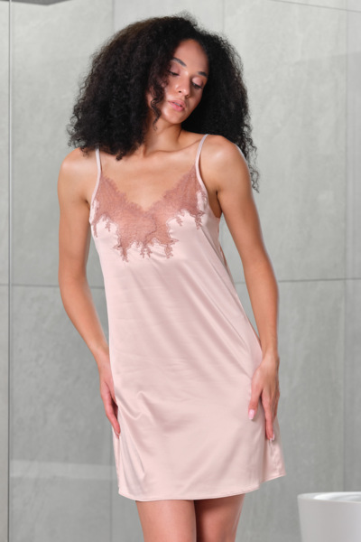 Ночная рубашка женская Effetto Satin Elegance S03407 XL розовая фото