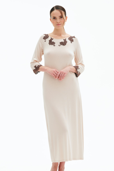 Ночная рубашка женская Effetto Dirty Rose 03318 2XL бежевая фото