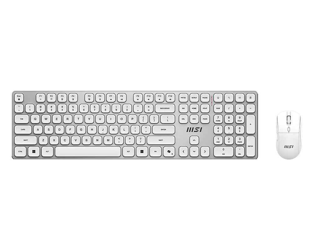 Комплект клавиатуры и мыши MSI FORGE K210 W COMBO WHITE UA, Wireless (S11-43UA205-Y92) фото1