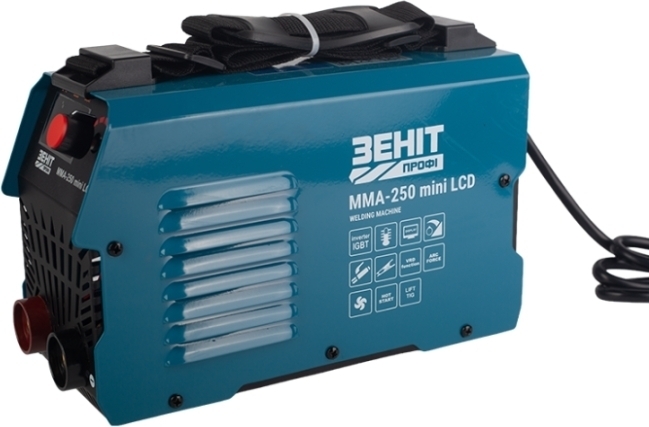 Зварювальний апарат Зеніт Профі MMA-250 mini LCD (854599) фото1