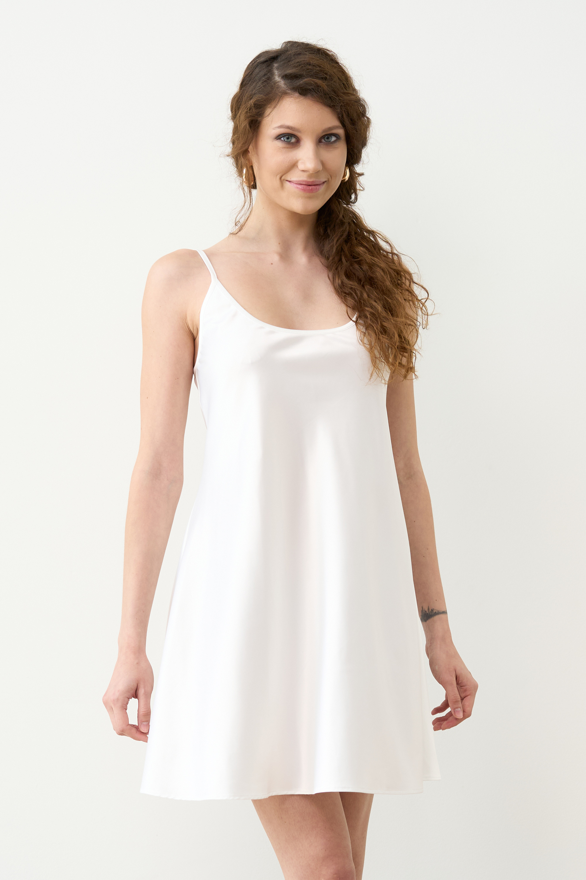 Ночная рубашка женская Effetto Satin Basic S03198P 3XL белая фото1