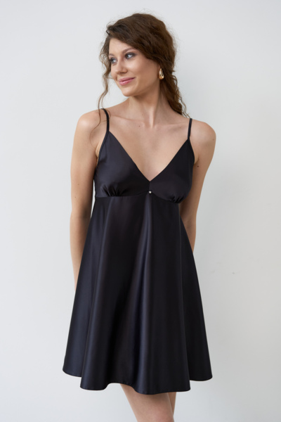 Ночная рубашка женская Effetto Satin Basic S03199P 4XL черная фото