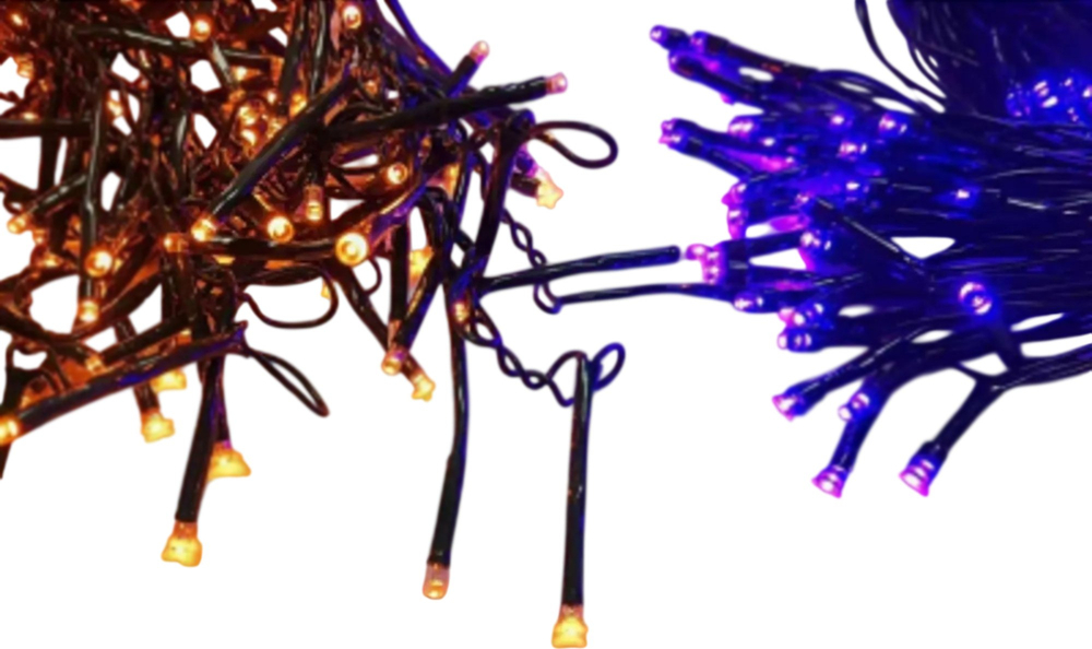 Гірлянда YES! Fun 100 LED, помаранч.+фіолет. 5м, 8 режимів (801178) фото1