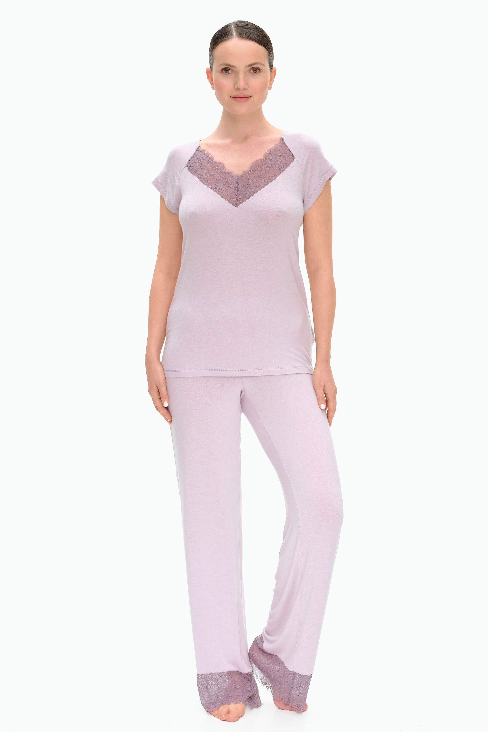 Пижама футболка,шорты женская Effetto Lilac Rose 03216 S бузковая фото1