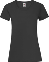 Футболка хлопоковая женская Fruit of the Loom Valueweight Ladies 0613720-36 S чорна