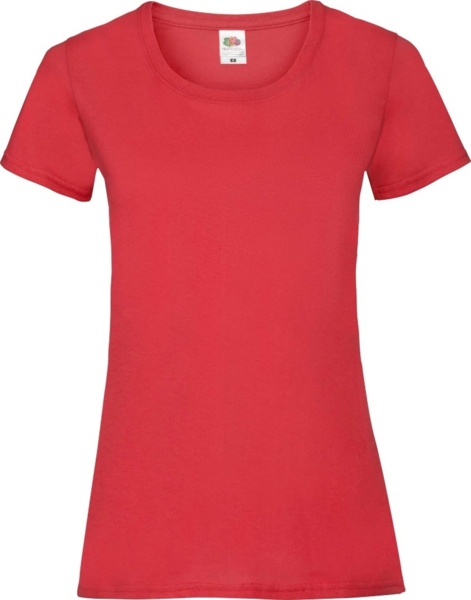 Футболка хлопоковая женская Fruit of the Loom Valueweight Ladies 0613720-40 S красная фото