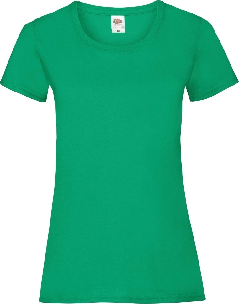 Футболка хлопоковая женская Fruit of the Loom Valueweight Ladies 0613720-47 S зеленая фото1
