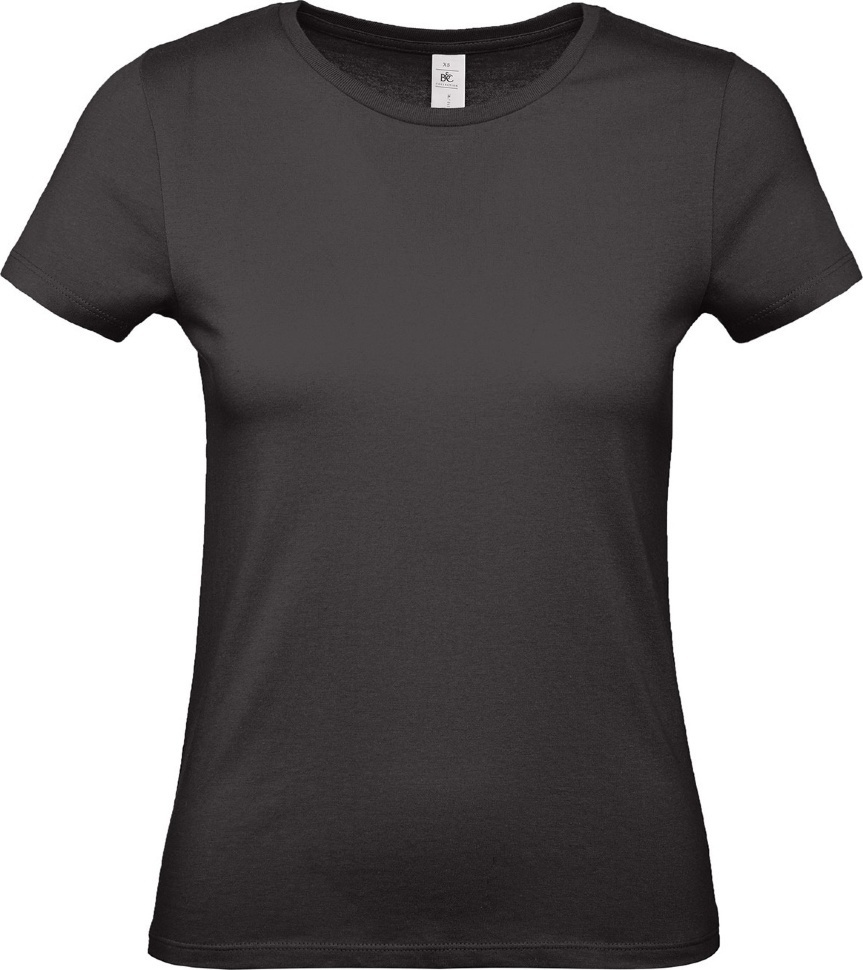 Футболка хлопоковая женская B&C #E150\women TW02T00-2M M чорна фото1
