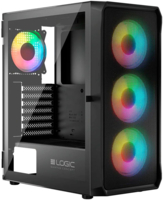 Корпус LogicConcept PORTOS MESH+GLASS ARGB fans 4x120mm BLACK без БЖ ATX