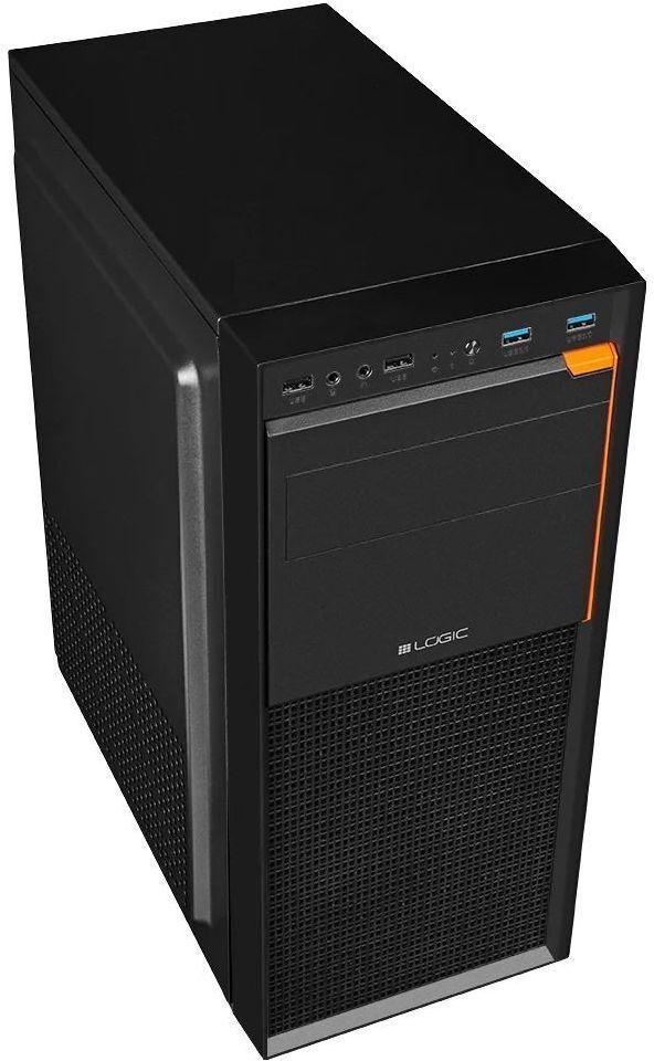Корпус LogicConcept J23 USB 3.0x2+2.0x2 BLACK без БЖ ATX