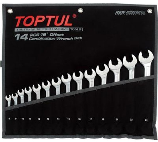 Ключ Toptul комбинированный 8-24 мм 14 шт. Dynamic (GPAQ1402) фото1