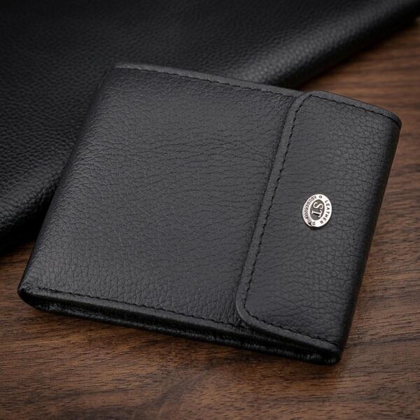 Кошелек мужкой кожаный St Leather 18313 черный фото