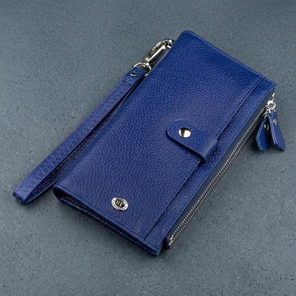 Кошелек женский кожаный St Leather 18416 синий фото