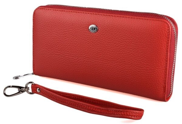 Кошелек женский кожаный St Leather 18417 красный фото