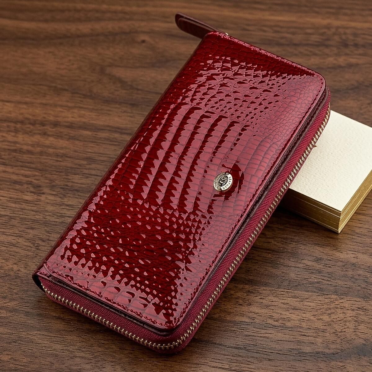 Кошелек женский кожаный St Leather 18434 бордовый фото1